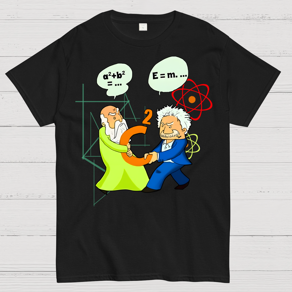 Albert Einstein Pythagoras Physics Mathematics Science  T-Shirt