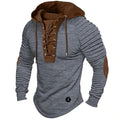 Insulating Men's Pullover - Lace Up Hood, Wool Cashmere