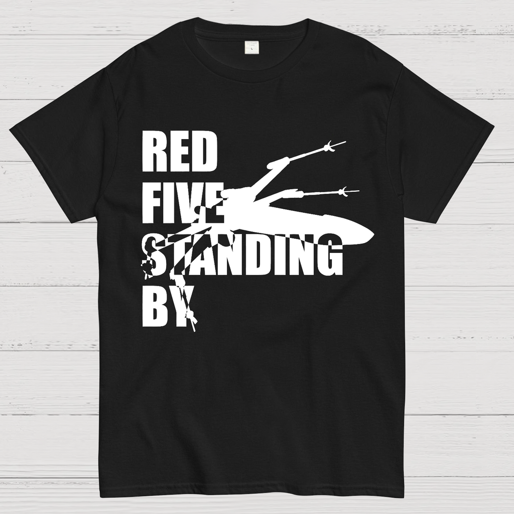 Red Five Standing By Retro  T-Shirt