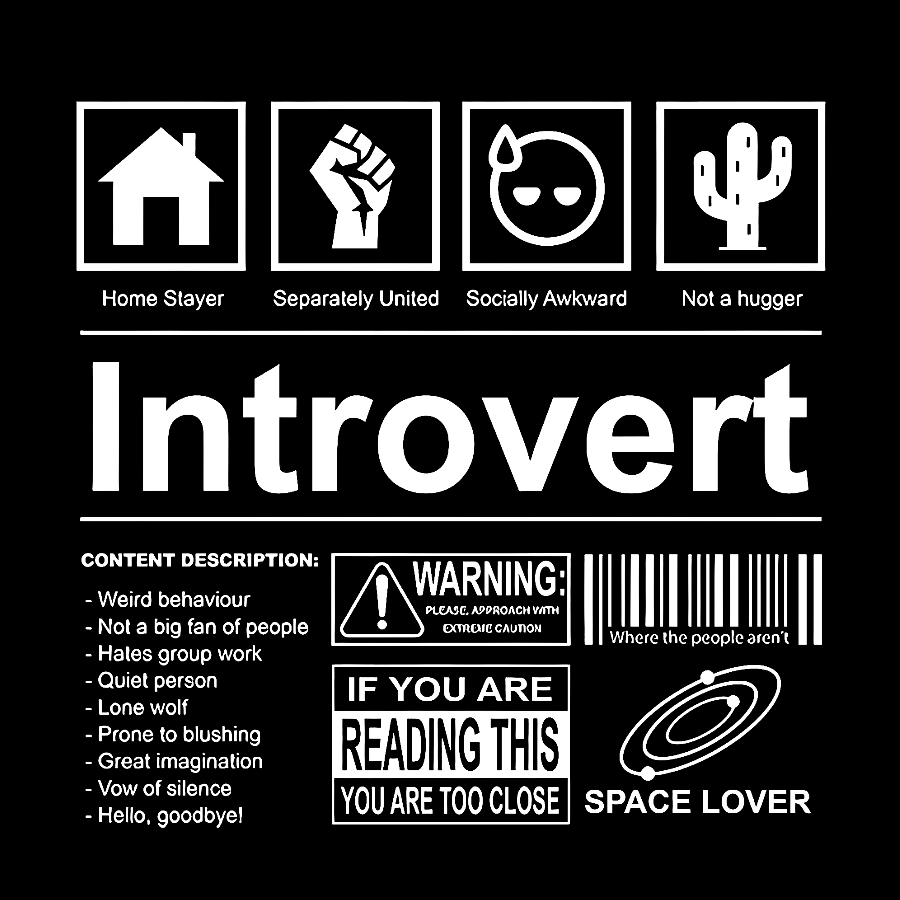 Introvert Label  T-Shirt